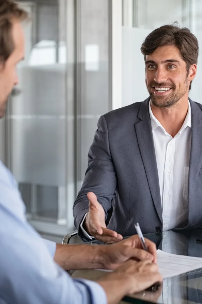 bail bondsmen shaking hands